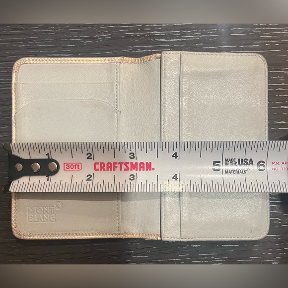 MONTBLANC VINTAGE leather ice white flap card holder RARE - Picture 12 of 12